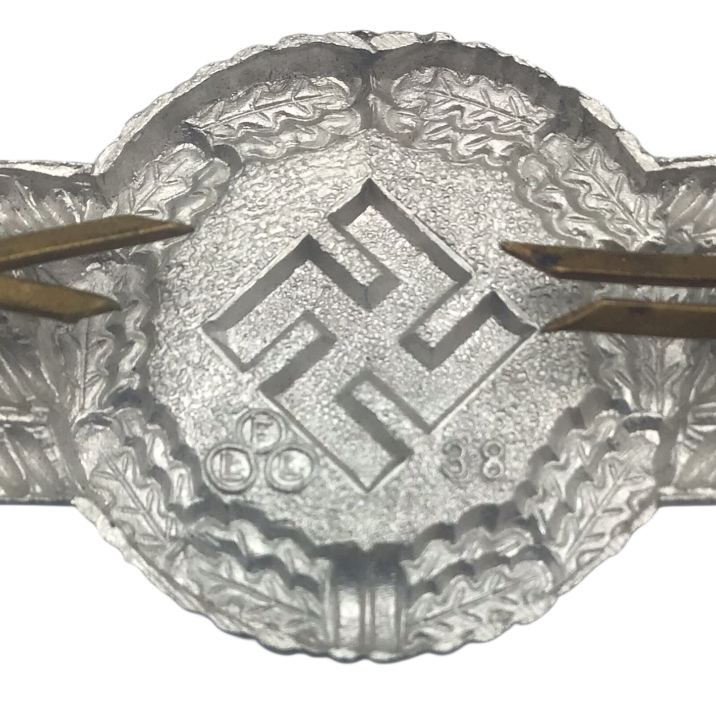 WW2 German Civilian Luftwaffe Fire Brigade Visor Cap Wreath Insignia