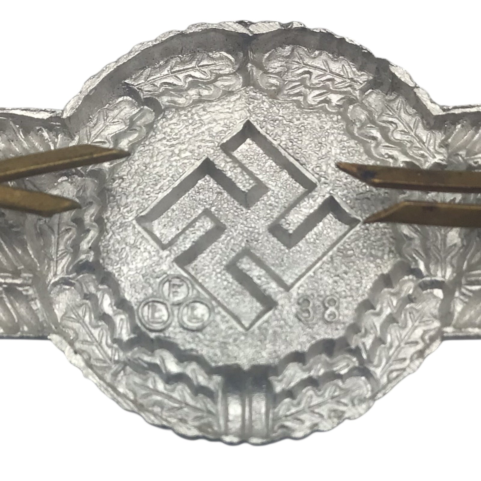 WW2 German Civilian Luftwaffe Fire Brigade Visor Cap Wreath Insignia