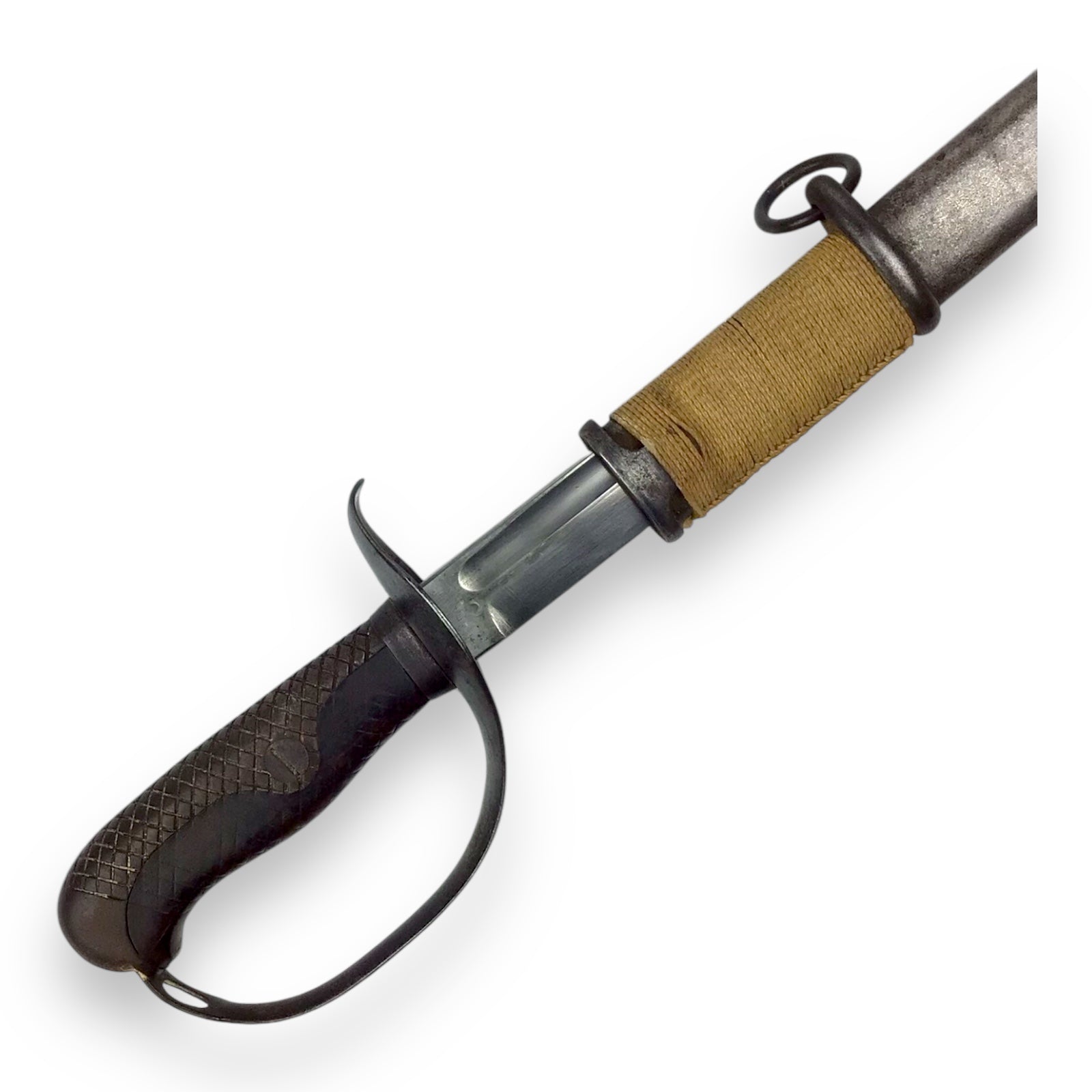 WW2 Japanese Type 32 Cavalry Sword & Scabbard - Numbered Blade and Sheath