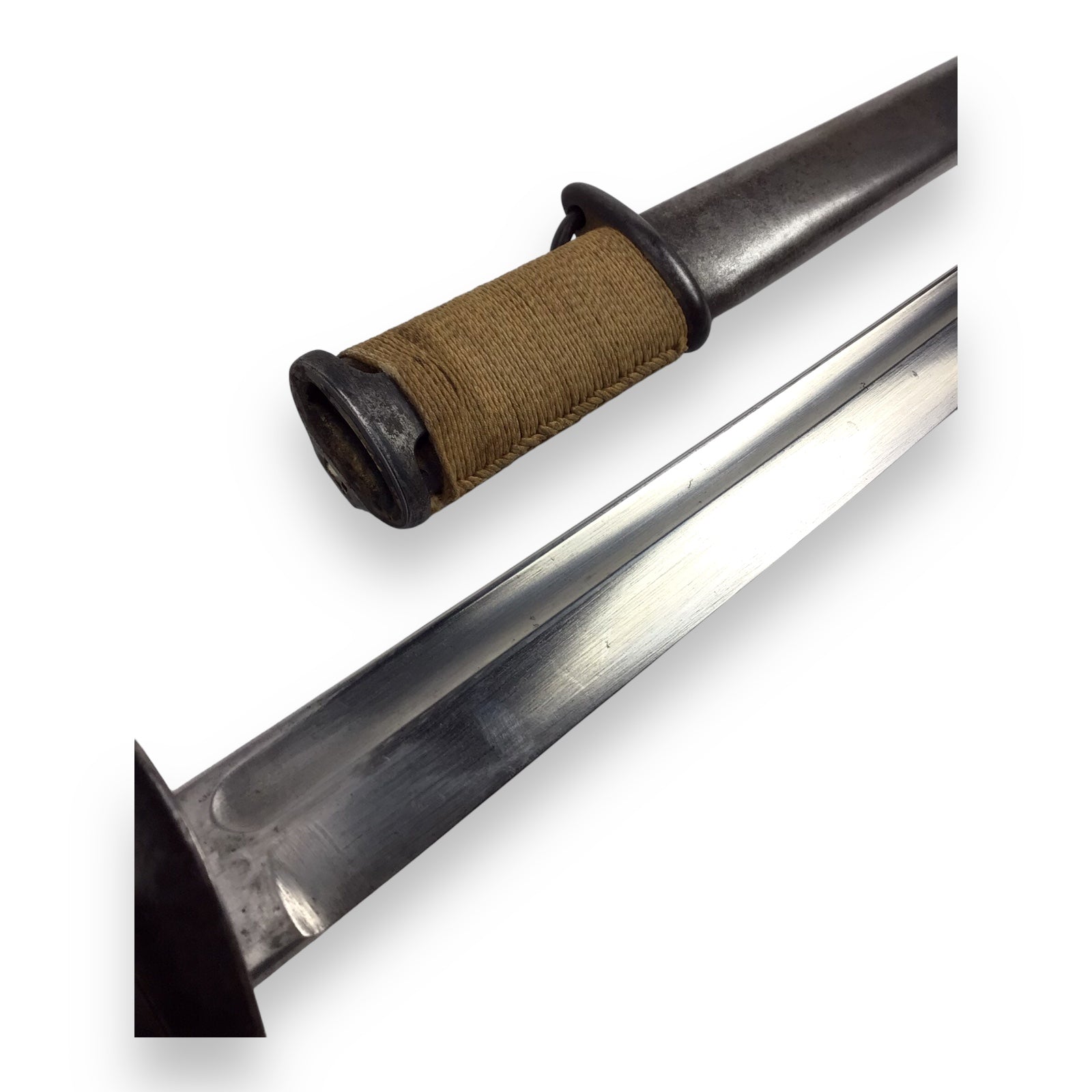 WW2 Japanese Type 32 Cavalry Sword & Scabbard - Numbered Blade and Sheath
