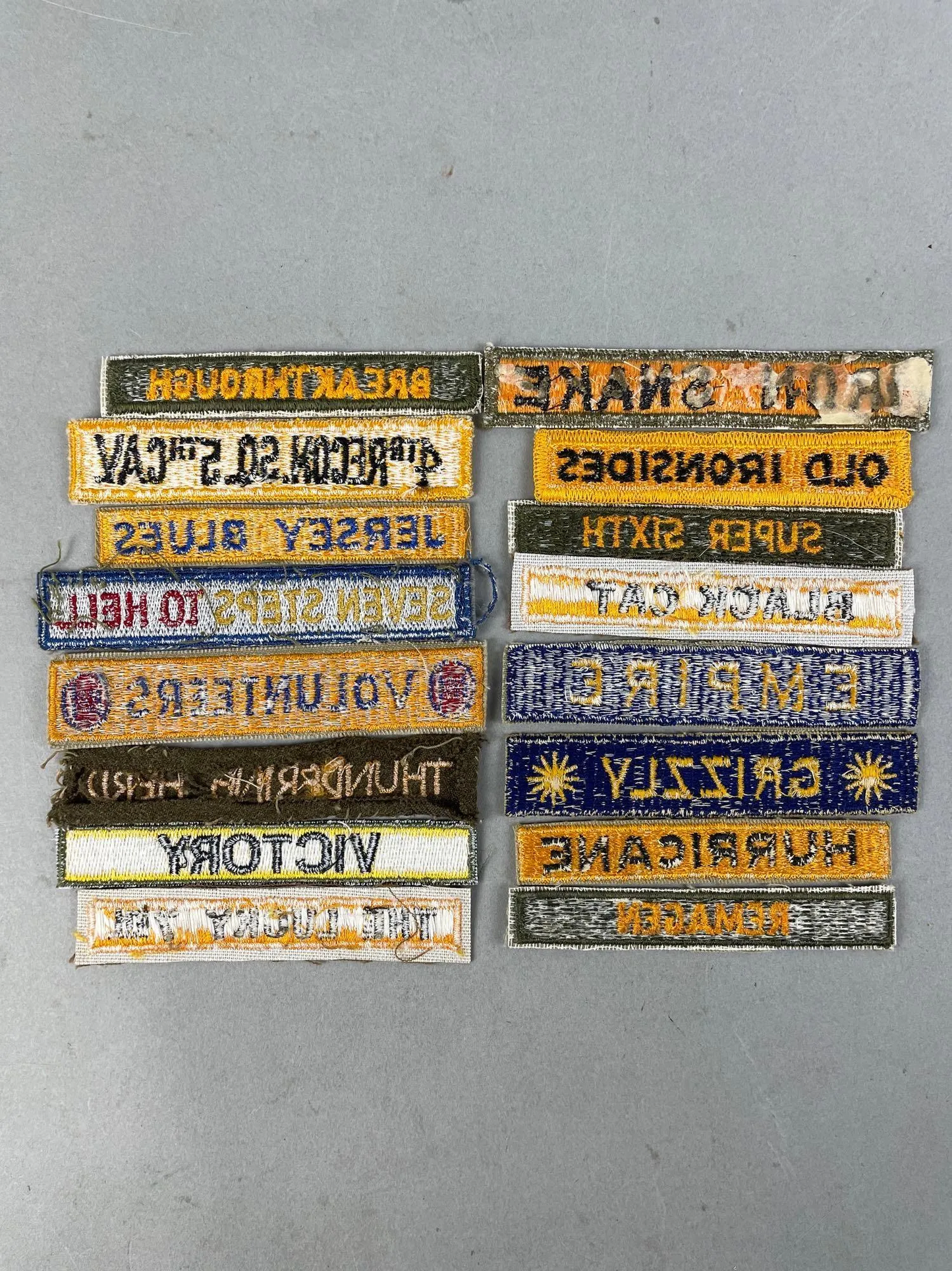 WW2 US Armor Tabs - Group of 16