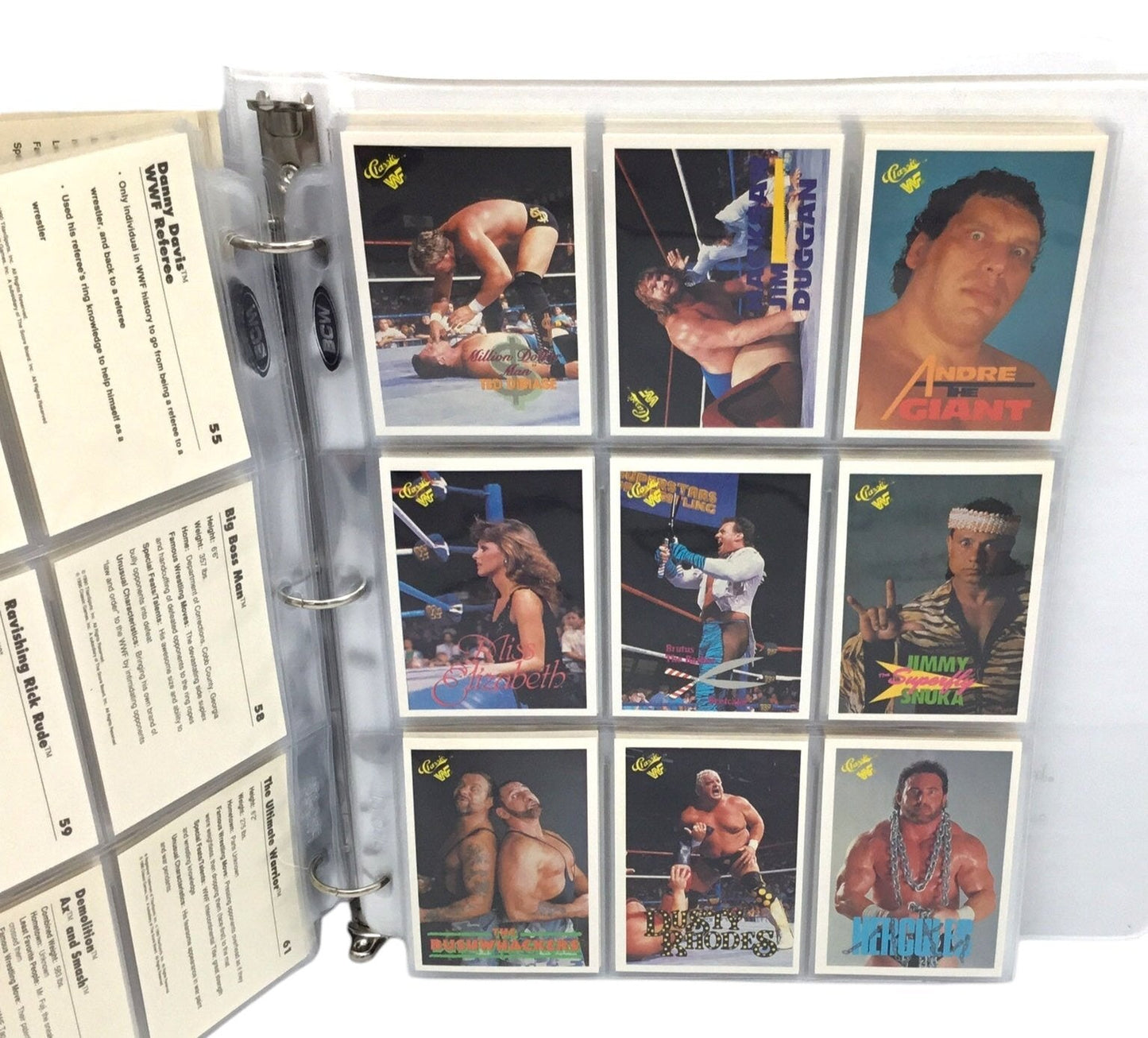 WWF History of WrestleMania 1990 Classic 145 Card Set in Binder