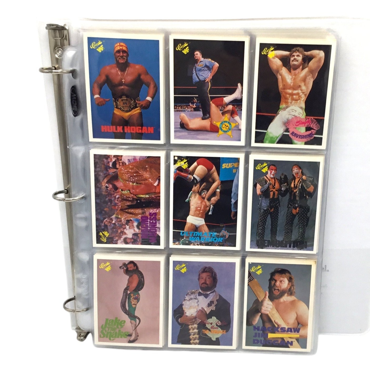 WWF History of WrestleMania 1990 Classic 145 Card Set in Binder