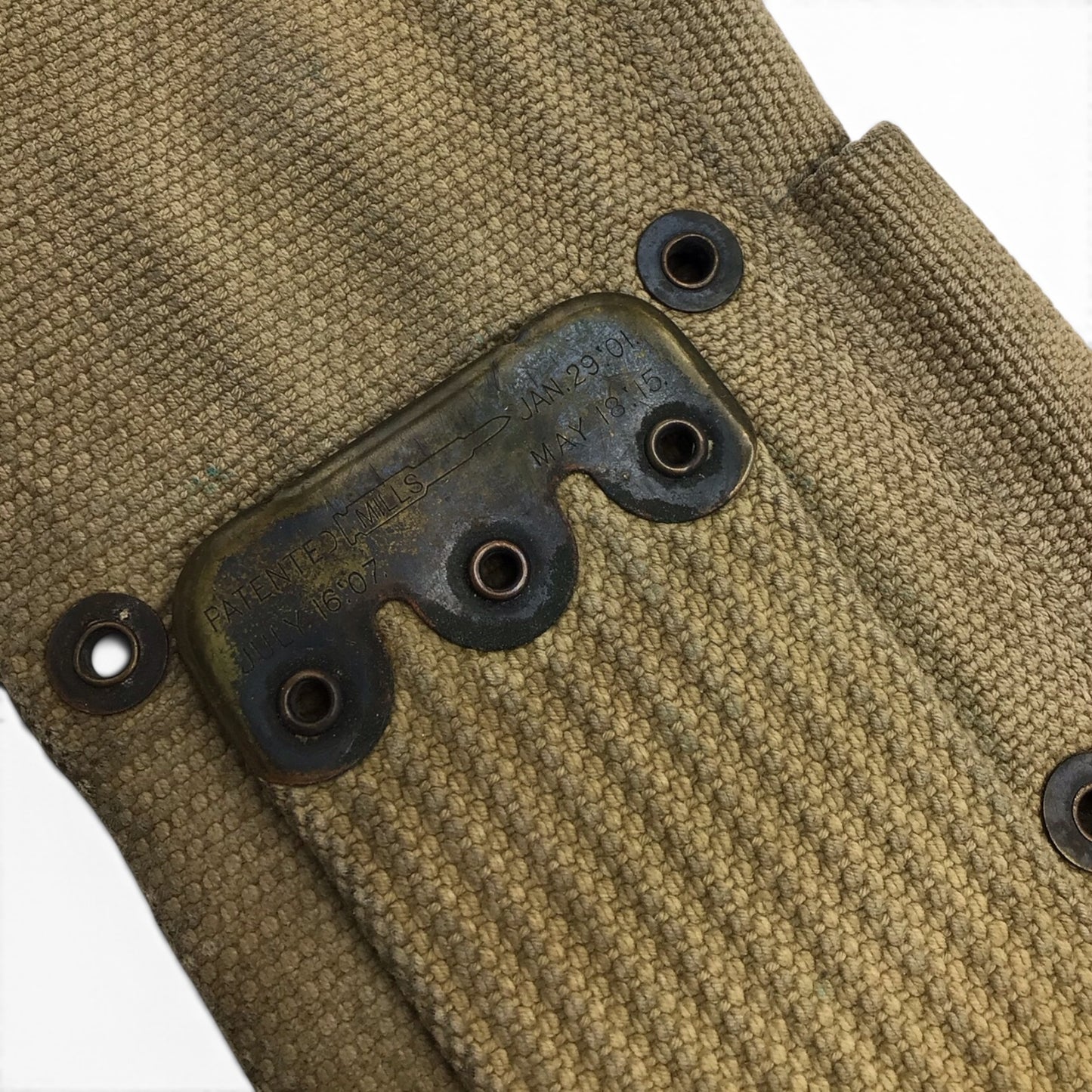 WWI U.S. M1910 Khaki Magazine Belt | Ten-Pouch Configuration