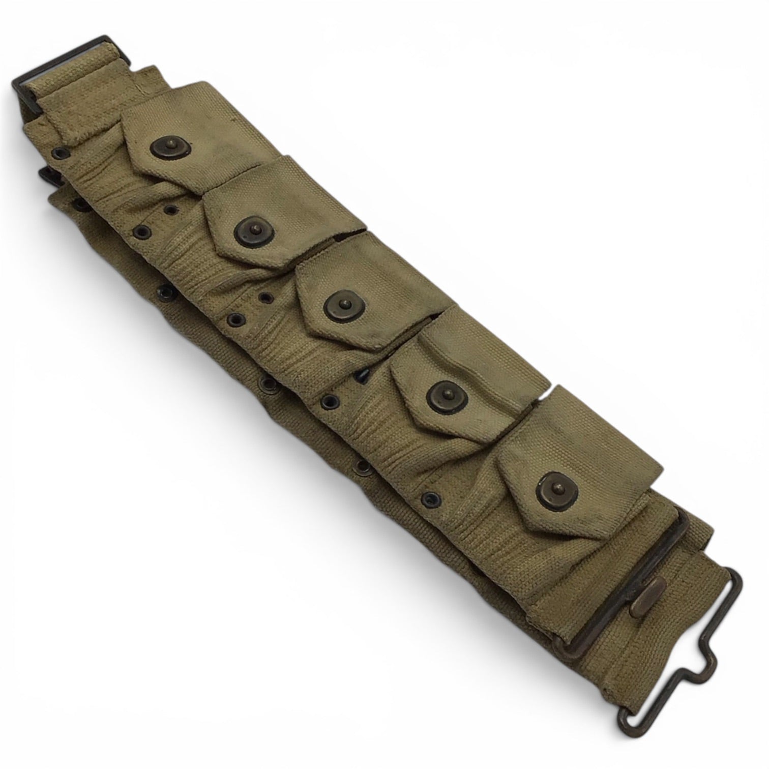 WWI U.S. M1910 Khaki Magazine Belt | Ten-Pouch Configuration