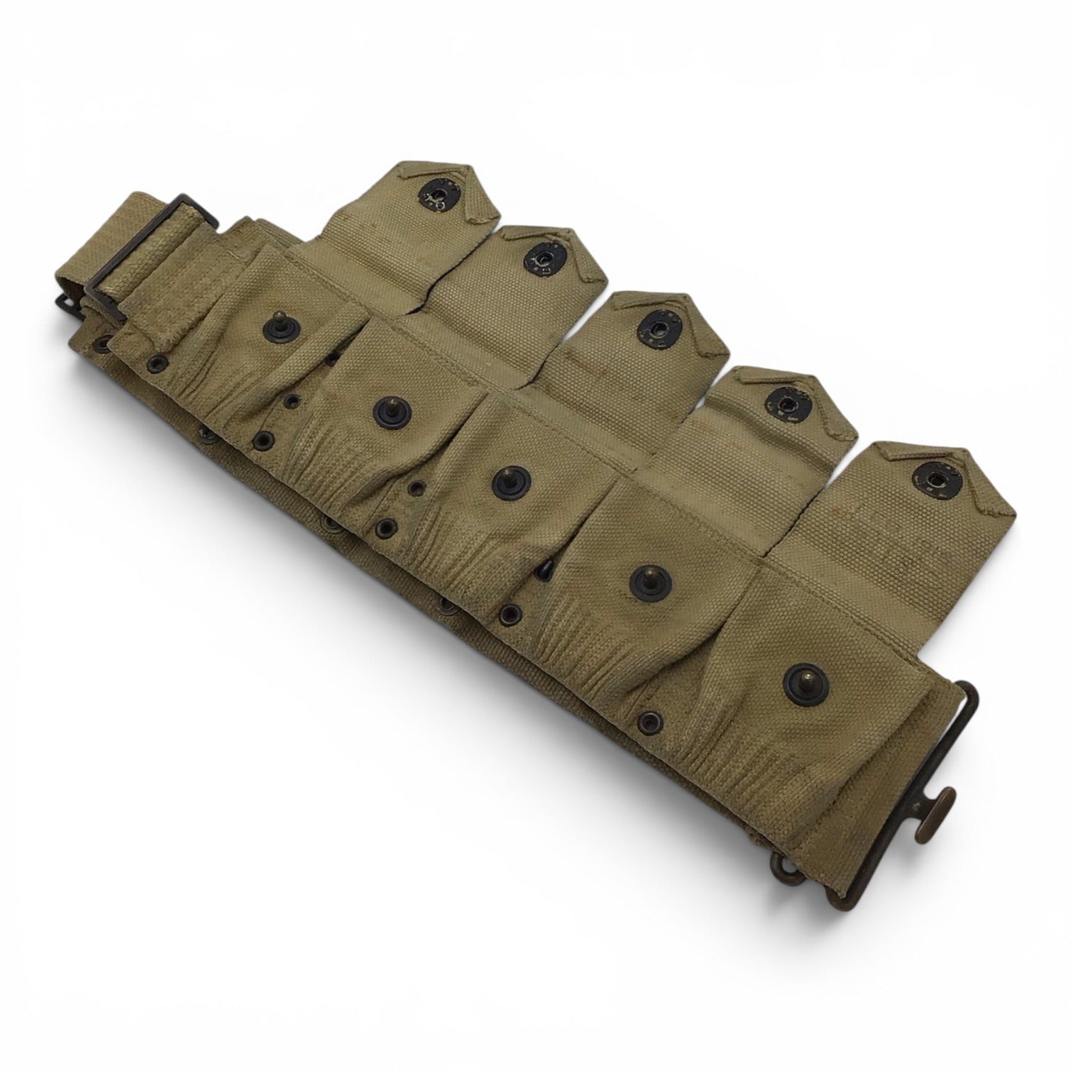 WWI U.S. M1910 Khaki Magazine Belt | Ten-Pouch Configuration