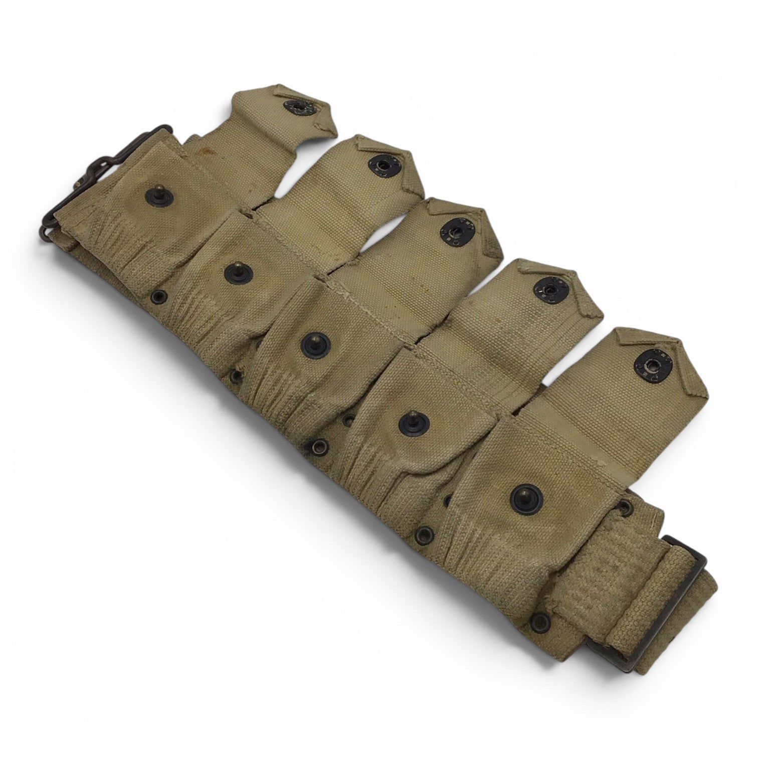 WWI U.S. M1910 Khaki Magazine Belt | Ten-Pouch Configuration