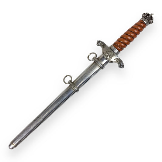 WWII Bulgarian Royal Infantry Officer Dagger with Sheath – Rare Engraved Blade