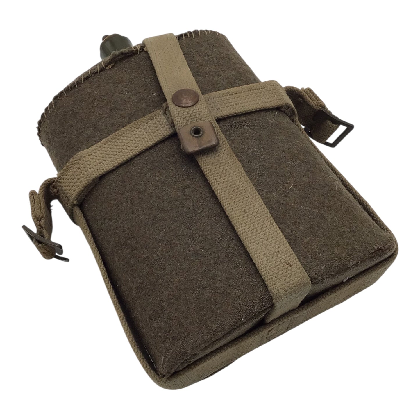 WWII Canadian Canteen with Skeleton Carrier | Dated 1940