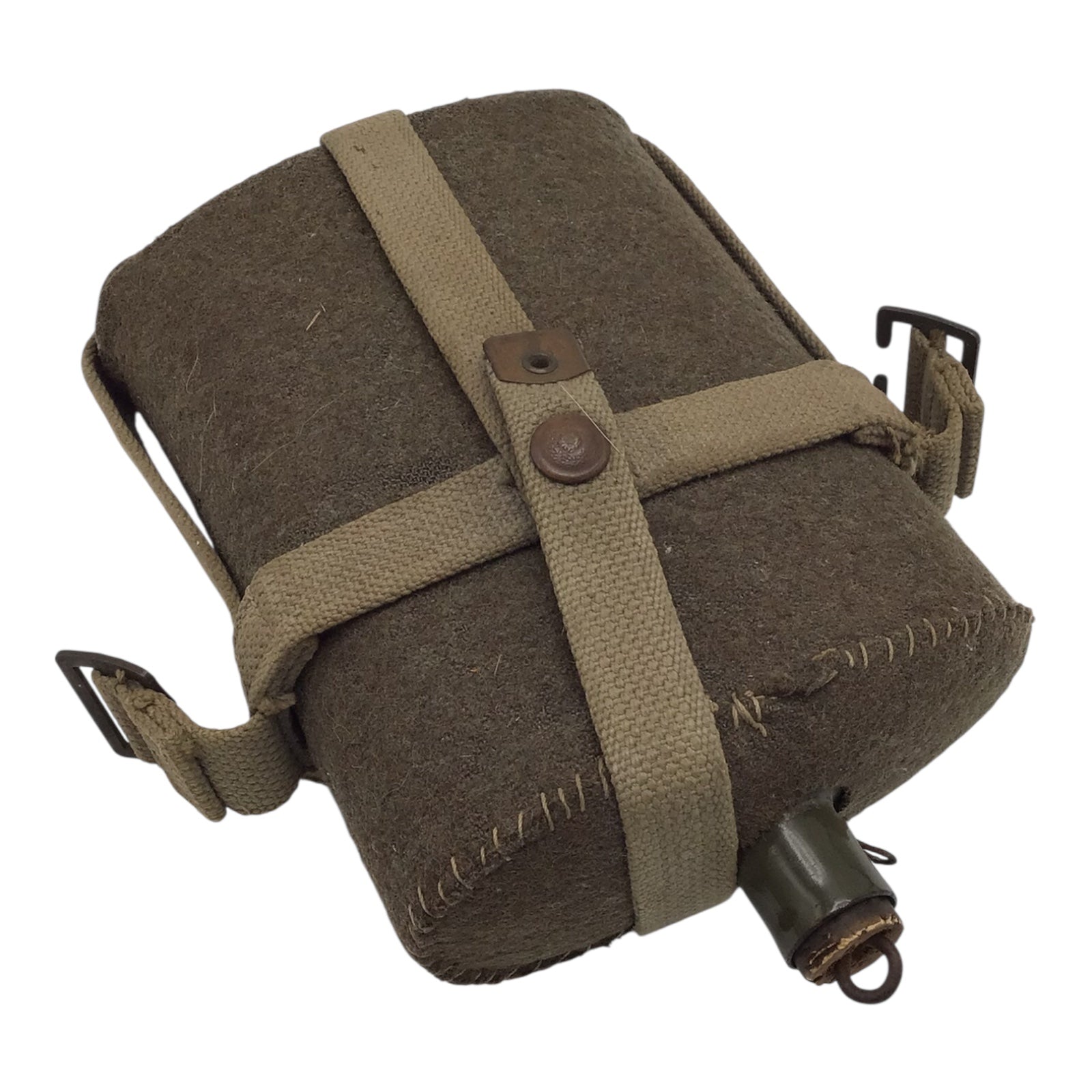 WWII Canadian Canteen with Skeleton Carrier | Dated 1940