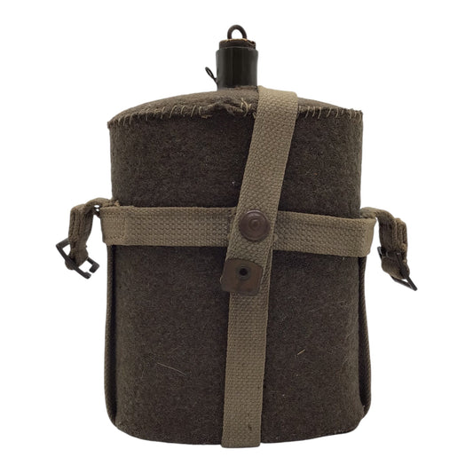 WWII Canadian Canteen with Skeleton Carrier | Dated 1940