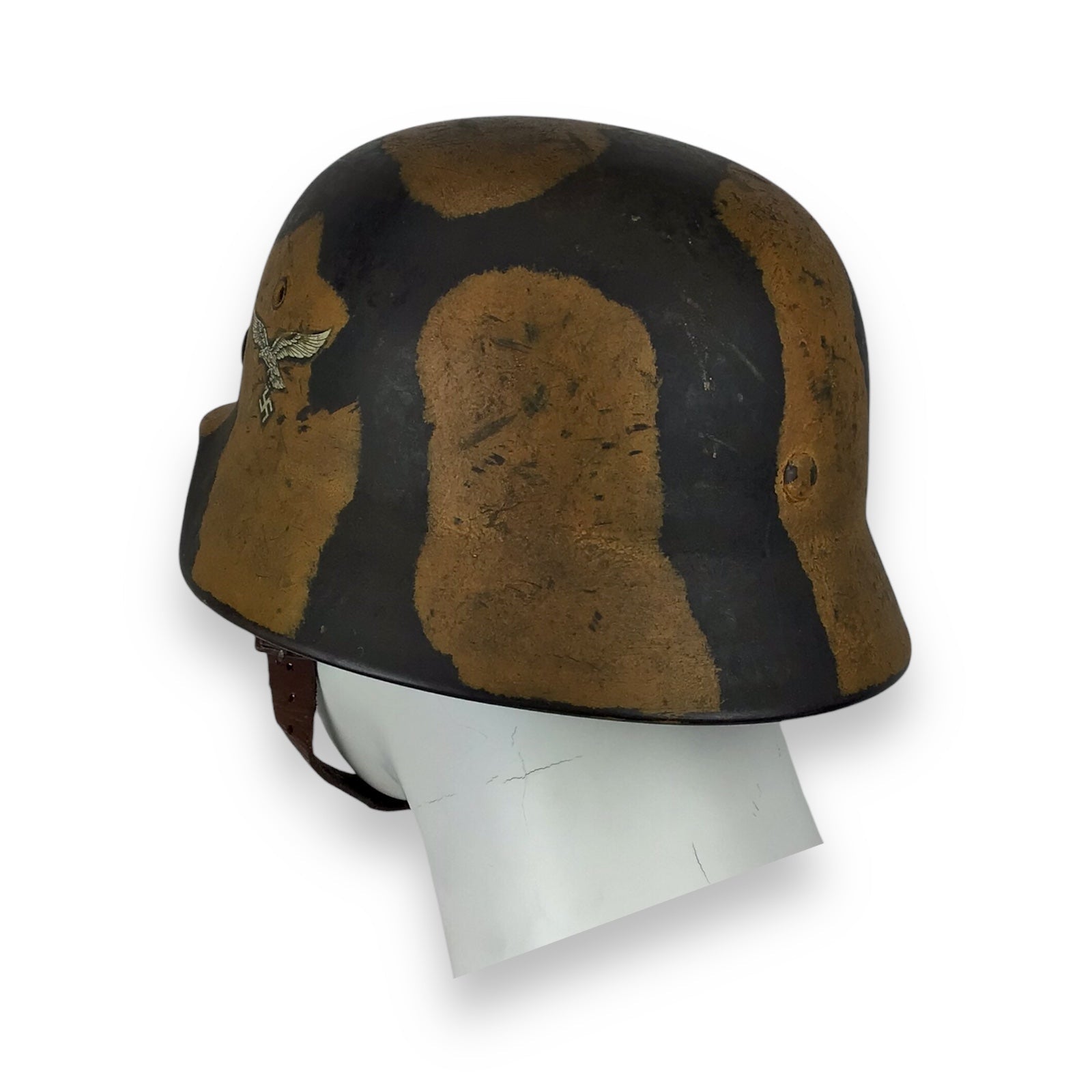 WWII German Luftwaffe Camouflage Helmet - Original Liner - INCREDIBLY RARE