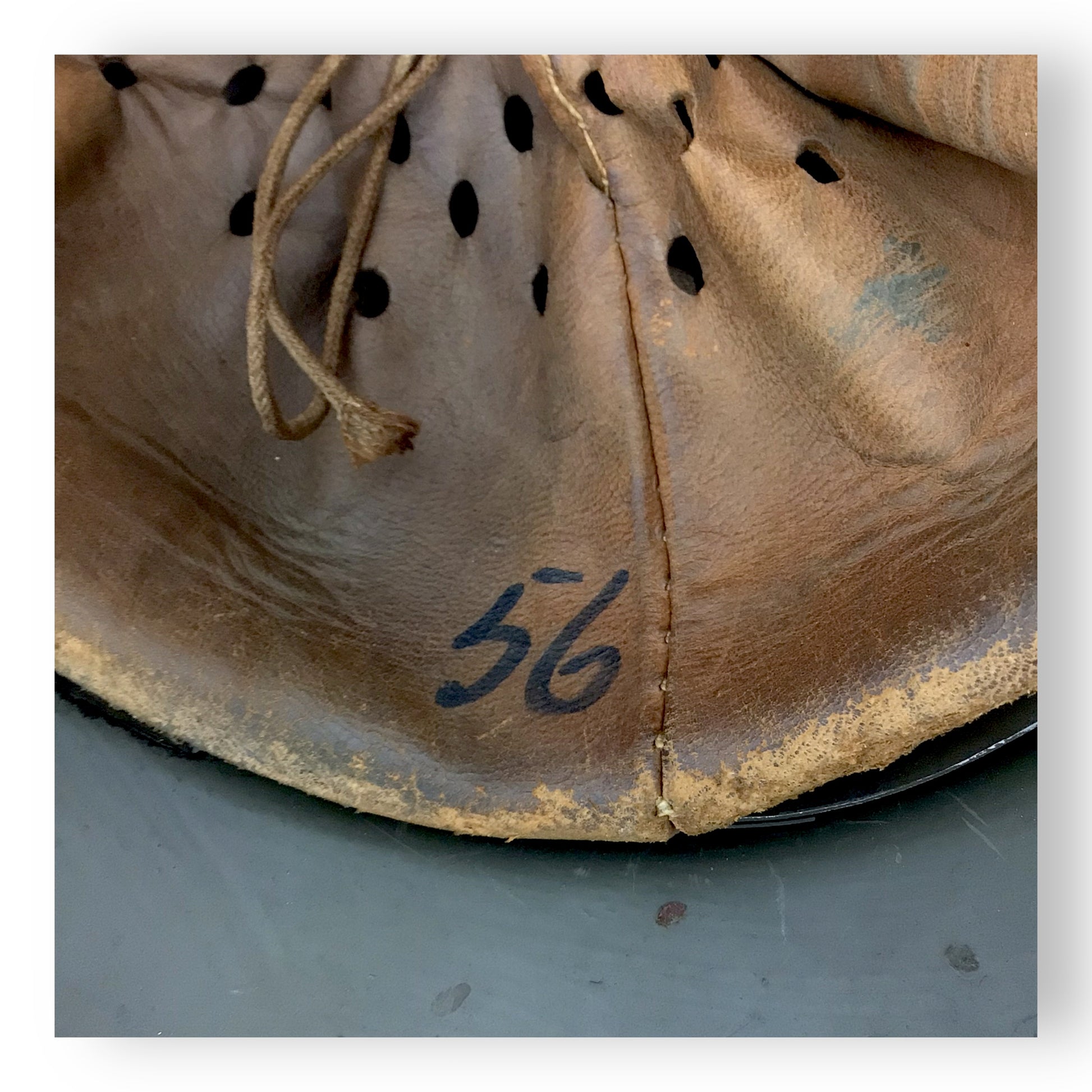 Waffen-SS Double Decal Helmet NAMED, M40 ET64 Lot 898, Size 56 | Decals Removed Intact Strap & Liner