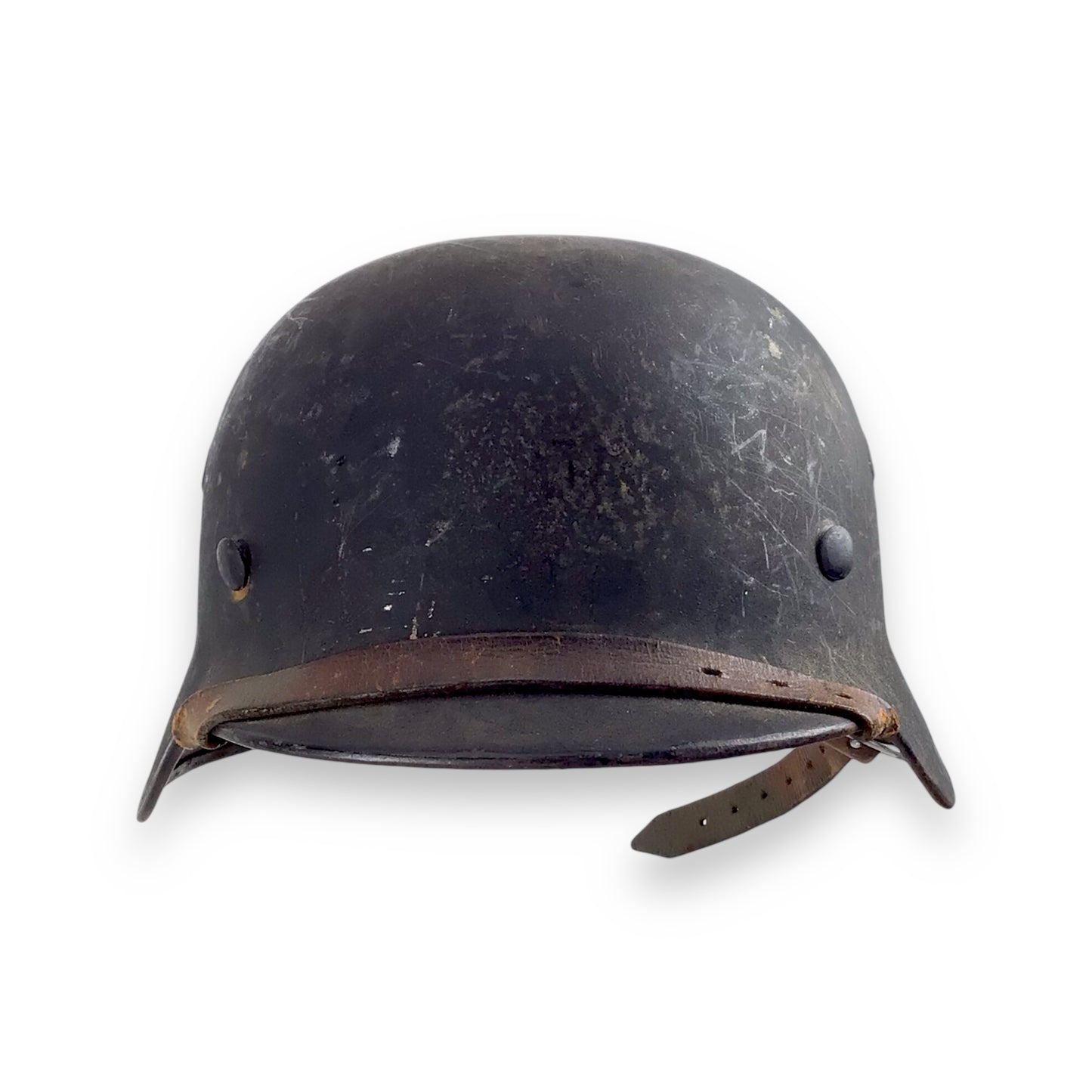 Waffen-SS Double Decal Helmet NAMED, M40 ET64 Lot 898, Size 56 | Decals Removed Intact Strap & Liner
