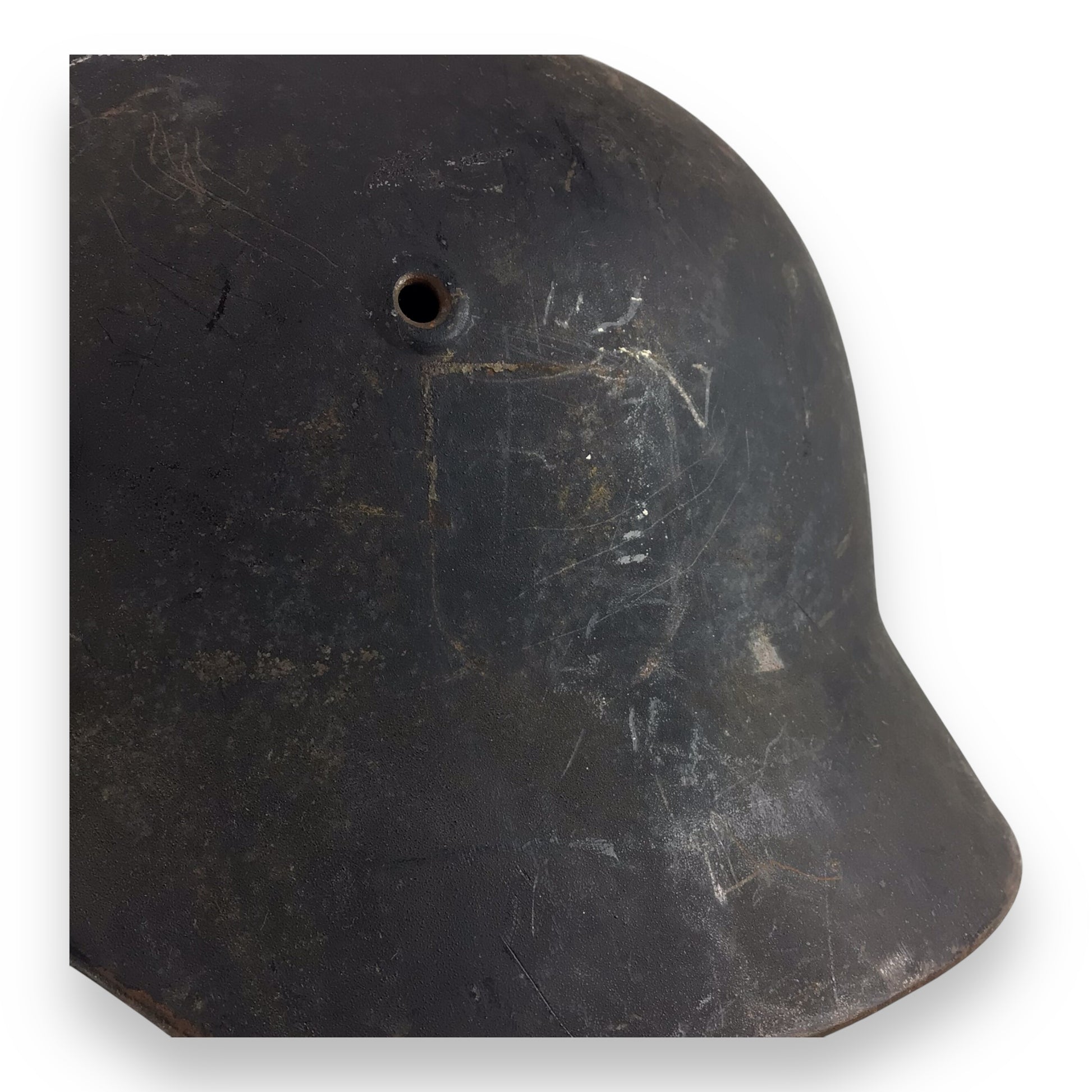 Waffen-SS Double Decal Helmet NAMED, M40 ET64 Lot 898, Size 56 | Decals Removed Intact Strap & Liner