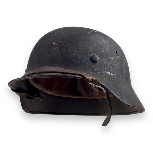 Waffen-SS Double Decal Helmet NAMED, M40 ET64 Lot 898, Size 56 | Decals Removed Intact Strap & Liner