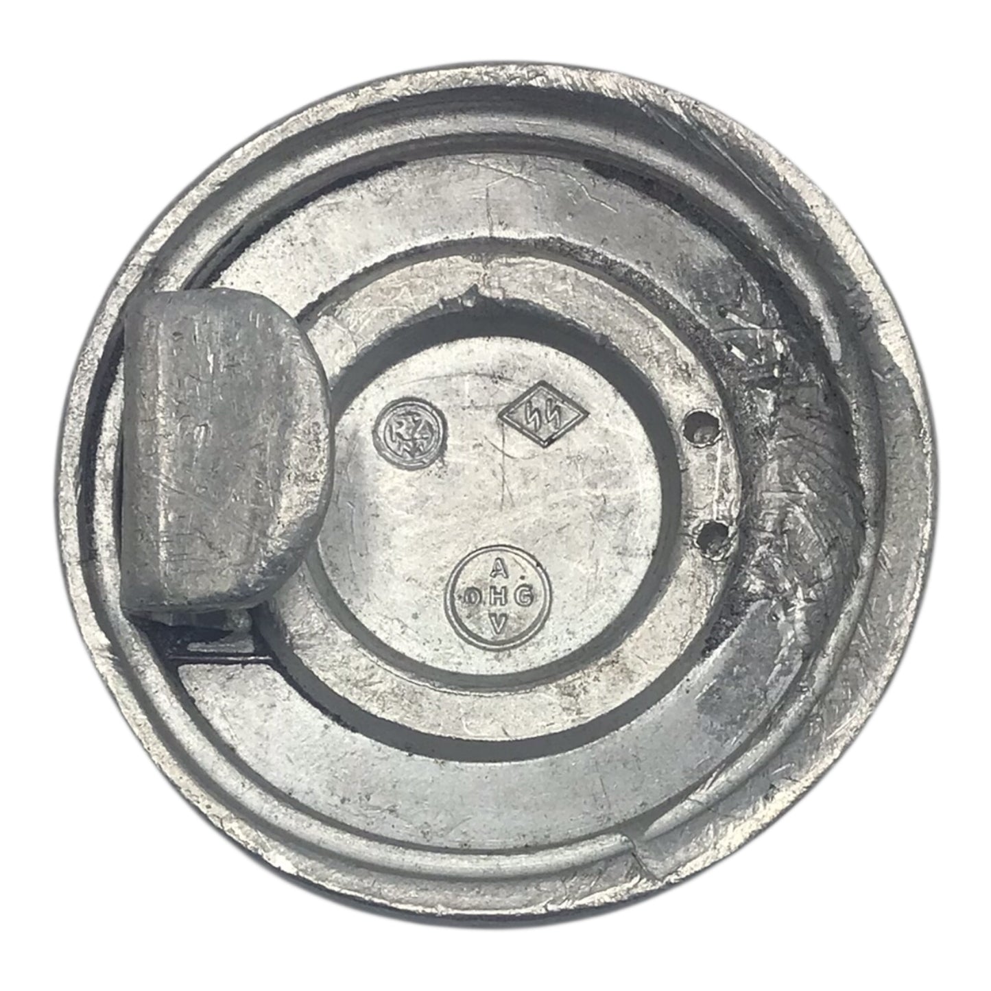 Waffen-SS German Officer's Belt Buckle w/ RZM, SS, & AOHCV Stamps (WW2)