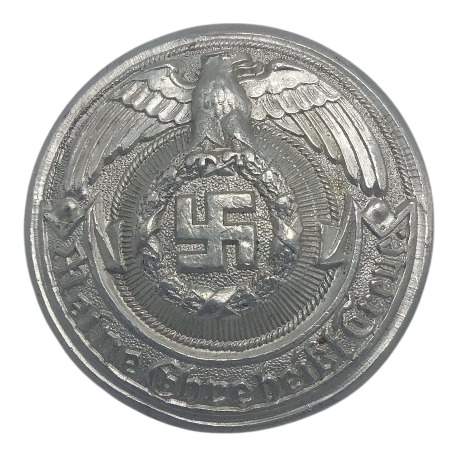 Waffen-SS German Officer's Belt Buckle w/ RZM, SS, & AOHCV Stamps (WW2)