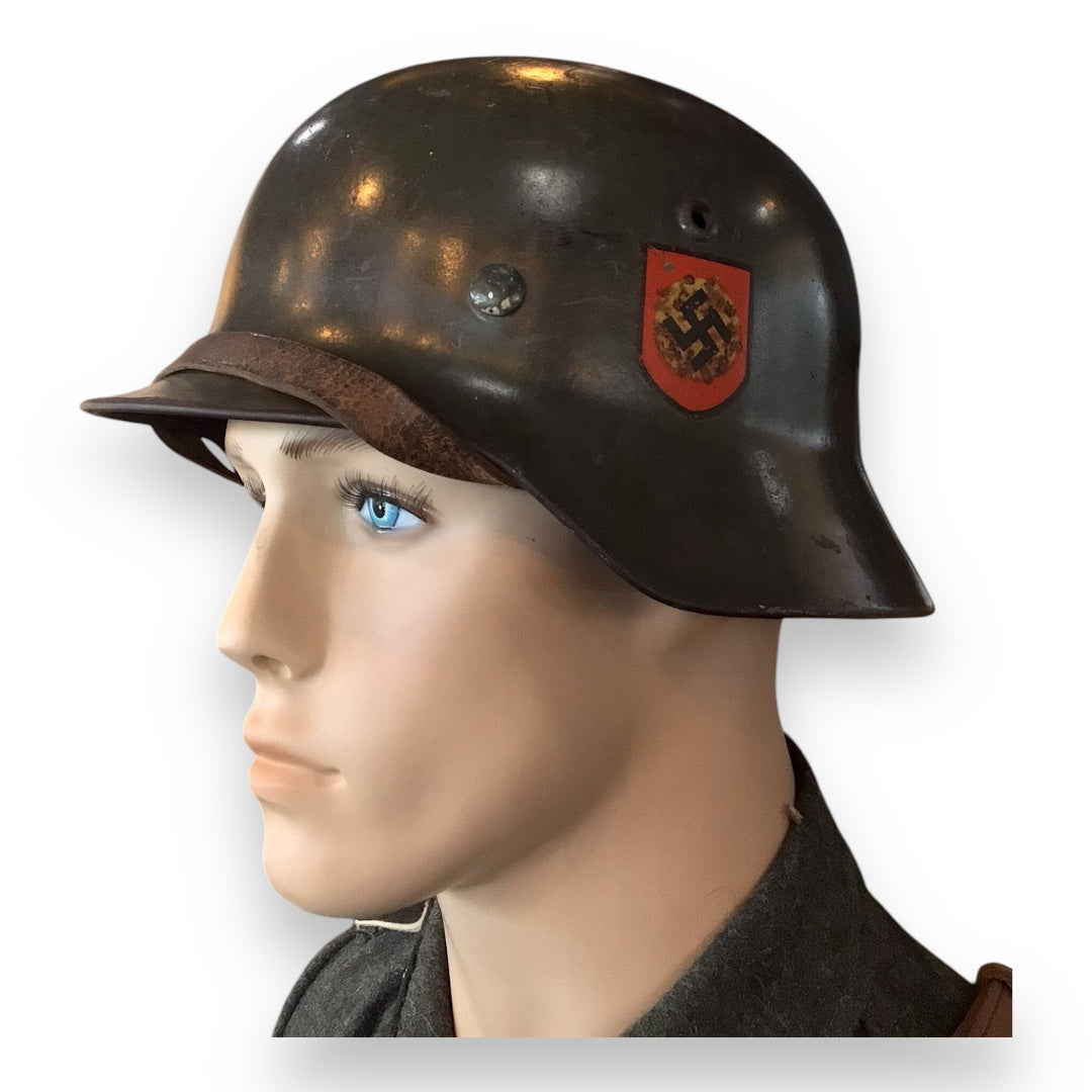 Waffen-SS M35 Double Decal Helmet ET64 – Rare Early Combat Issue | German WW2 Relic