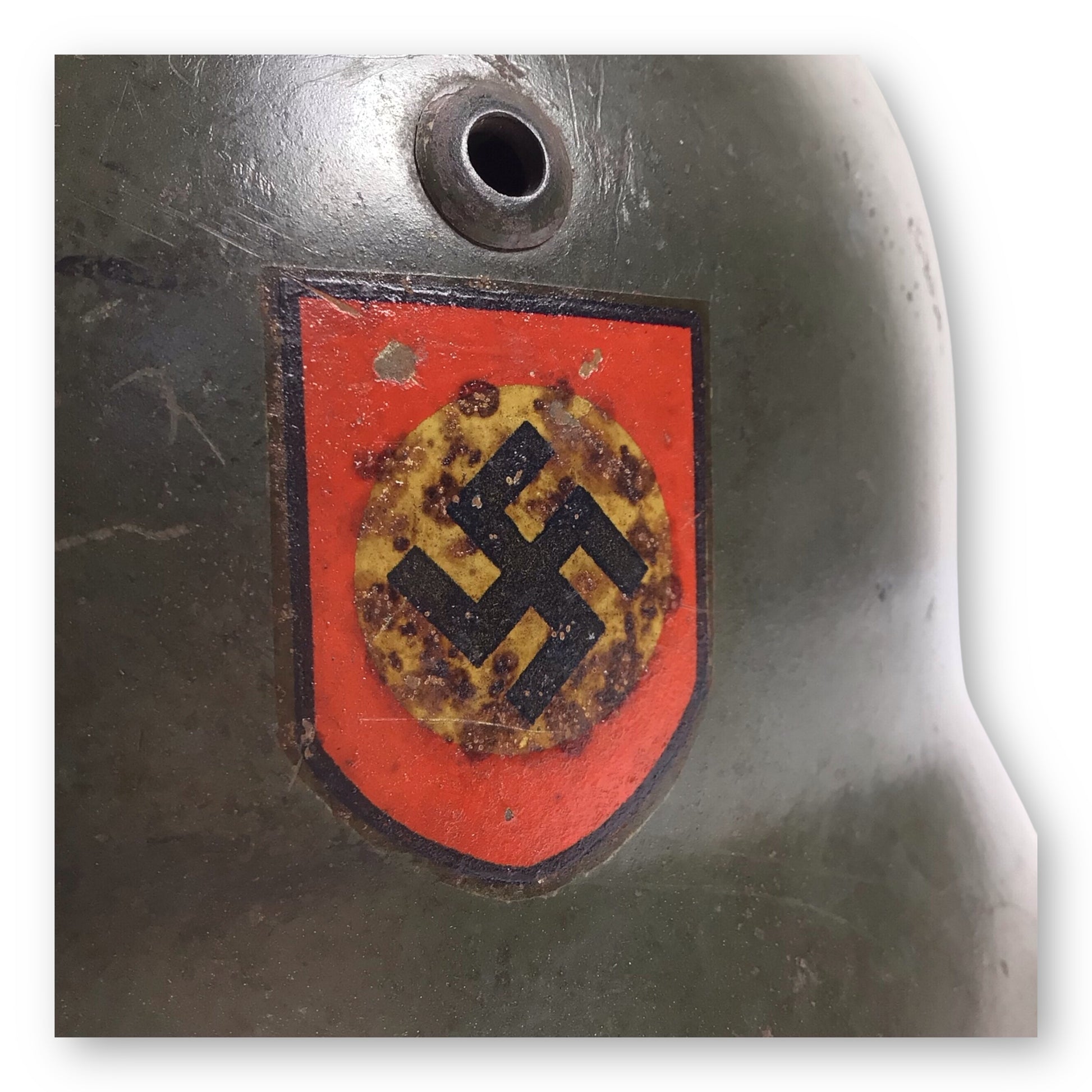 Waffen-SS M35 Double Decal Helmet ET64 – Rare Early Combat Issue | German WW2 Relic