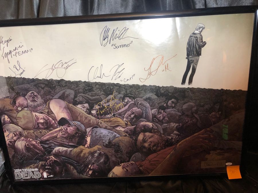 Walking Dead signed Poster w/ JSA certification