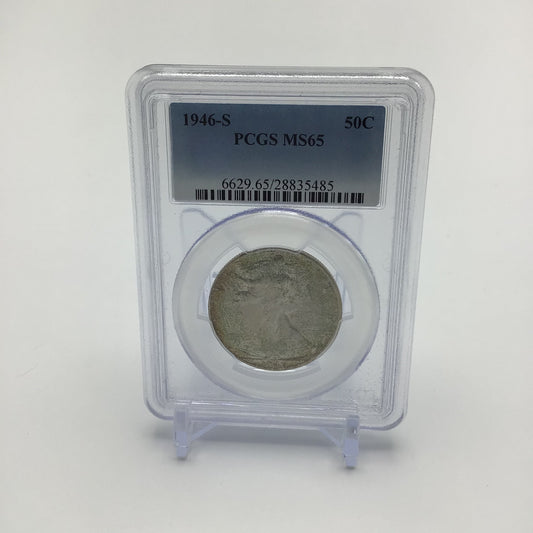 Walking Liberty 1946-S Half-Dollar Coin PCCGS MS65
