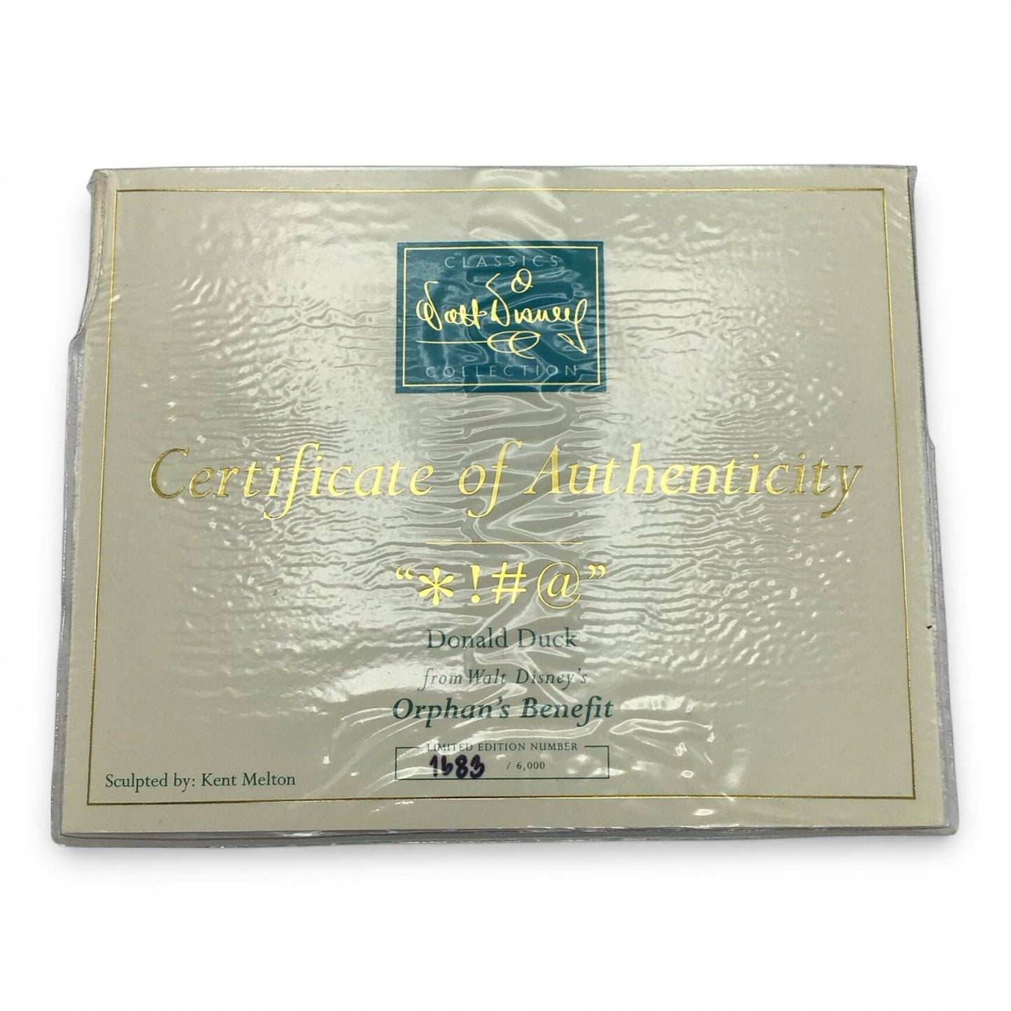Walt Disney Classics Angry Donald "*!#@" #1232532 w/ COA - 1683/6000