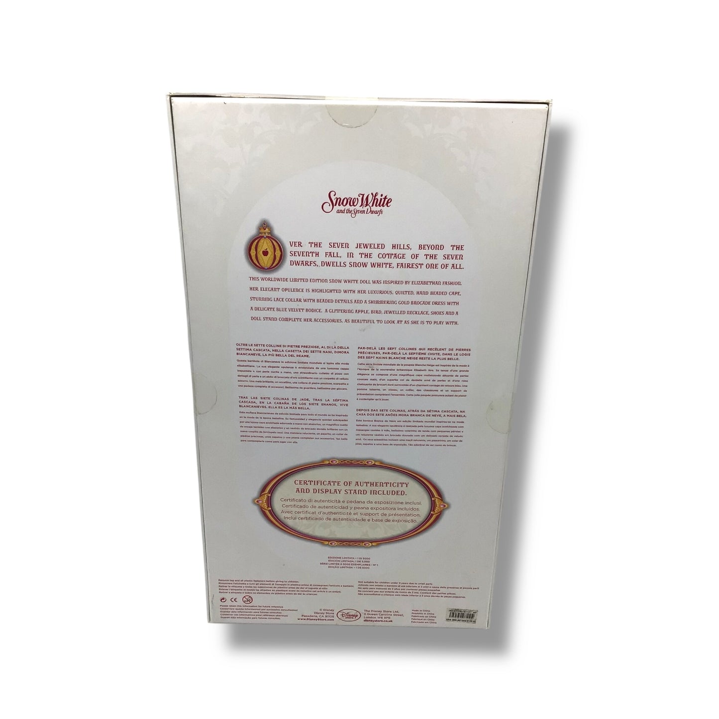 Walt Disney - Snow White Doll (Limited Edition) 1/5000 | Disney Store