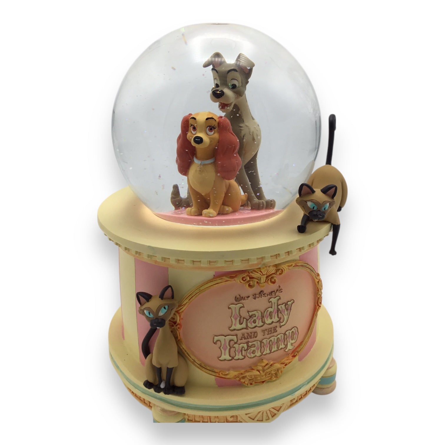 Walt Disney's Lady and the Tramp Snow Globe - 25th Anniversary
