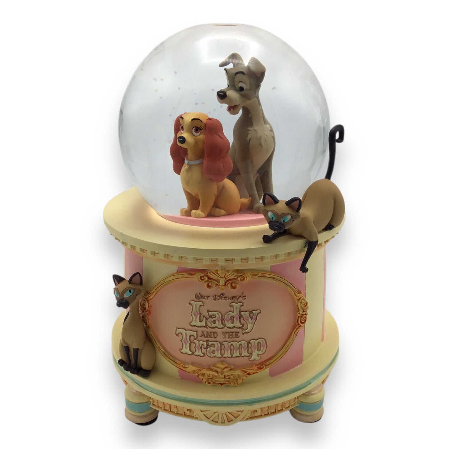Walt Disney's Lady and the Tramp Snow Globe - 25th Anniversary