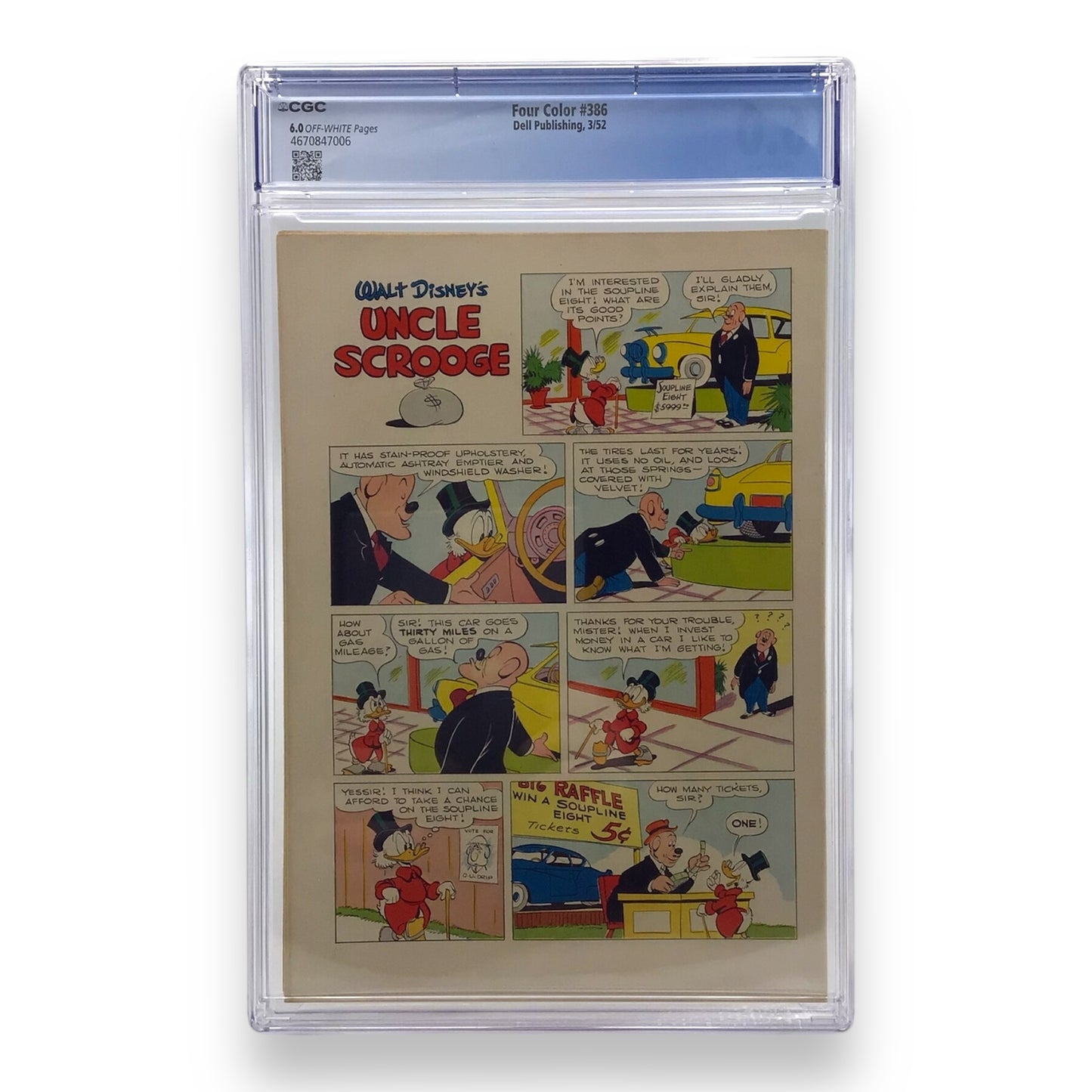 Walt Disney's Uncle Scrooge in "Only A Poor Old Man" - CGC Graded Comic 6.0