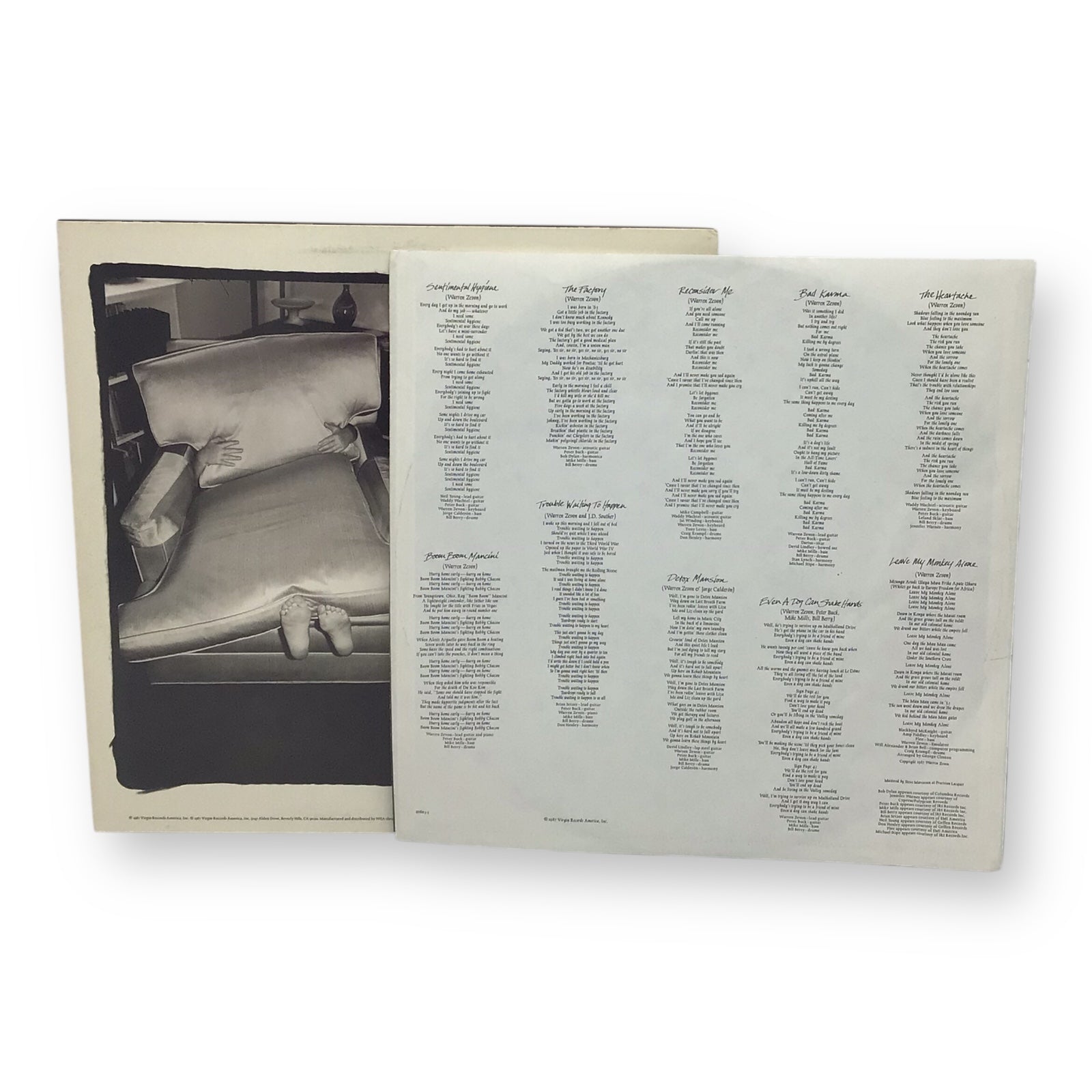 Warren Zevon – Sentimental Hygiene Vinyl LP | Preowned 1987 Rock