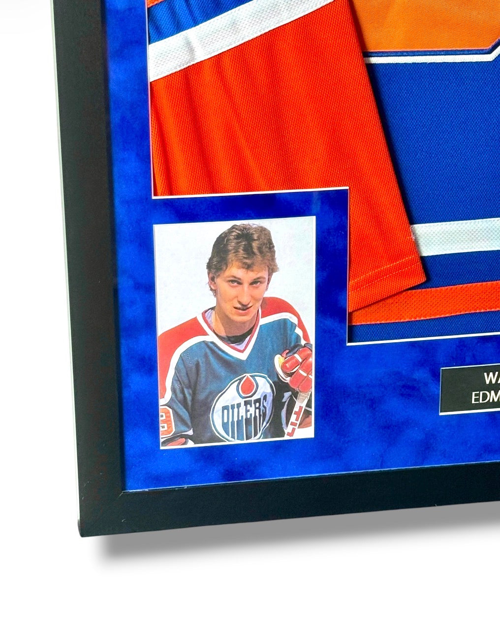 Wayne Gretzky Framed Edmonton Oilers Jersey w/ Action Photos and Plaque