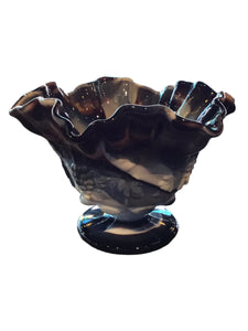 Westmoreland Swirl Marble Milk Glass Candy Dish