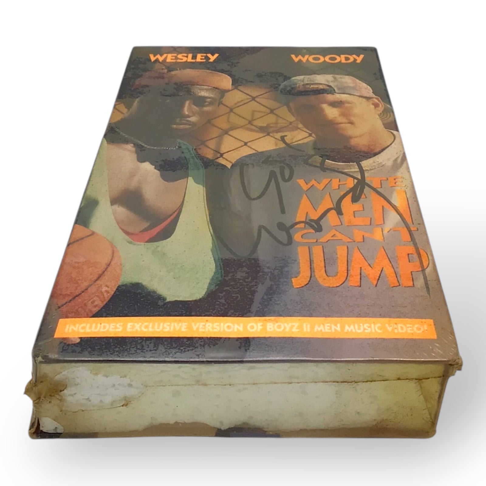 White Men Can’t Jump Woody Harrelson Signed VHS Box JSA COA