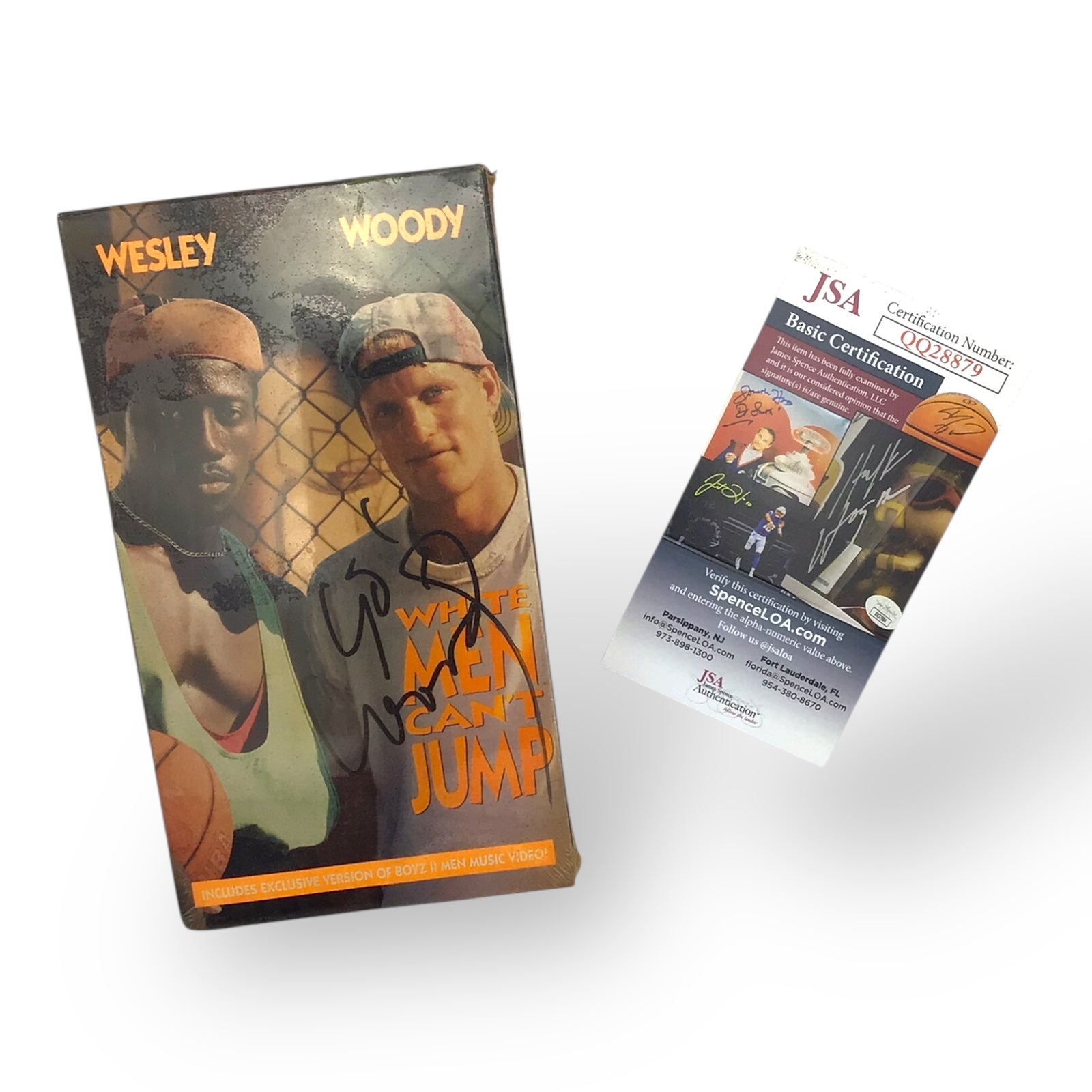White Men Can’t Jump Woody Harrelson Signed VHS Box JSA COA