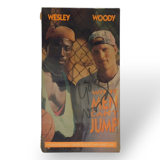 White Men Can’t Jump Woody Harrelson Signed VHS Box JSA COA