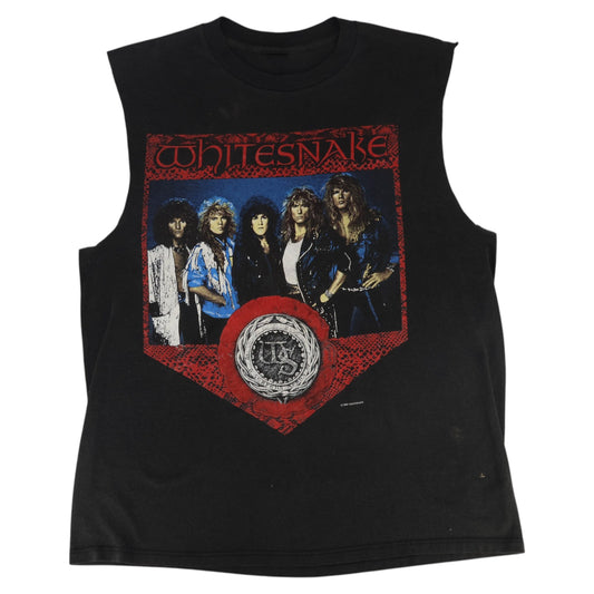 White Snake North American Tour 1987-88 Tour T-shirt Tank Top Black