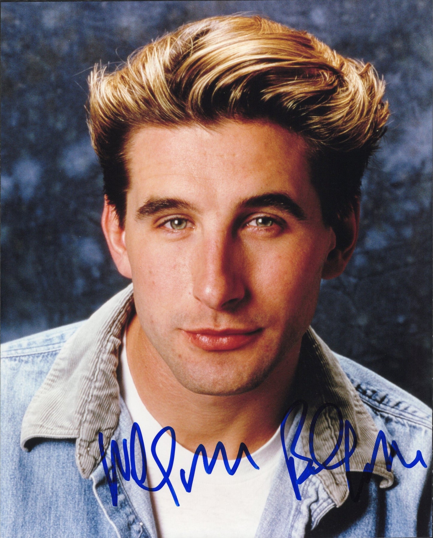 William Baldwin Headshot Signed Photo 8x10, PSA Letter Certified Authentic