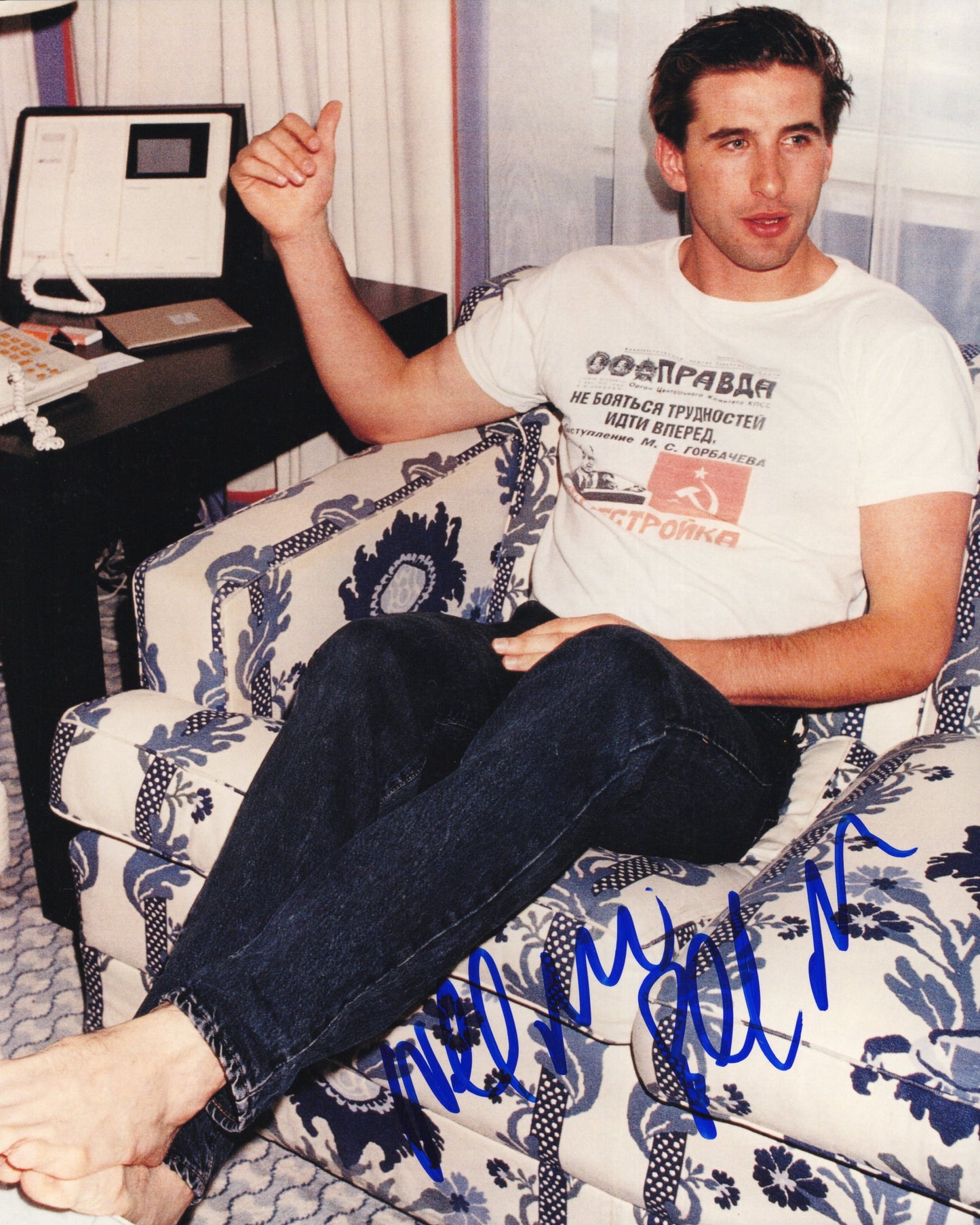 William Baldwin Signed 8x10 Photo, Backdraft, Russian Tee, PSA Certified