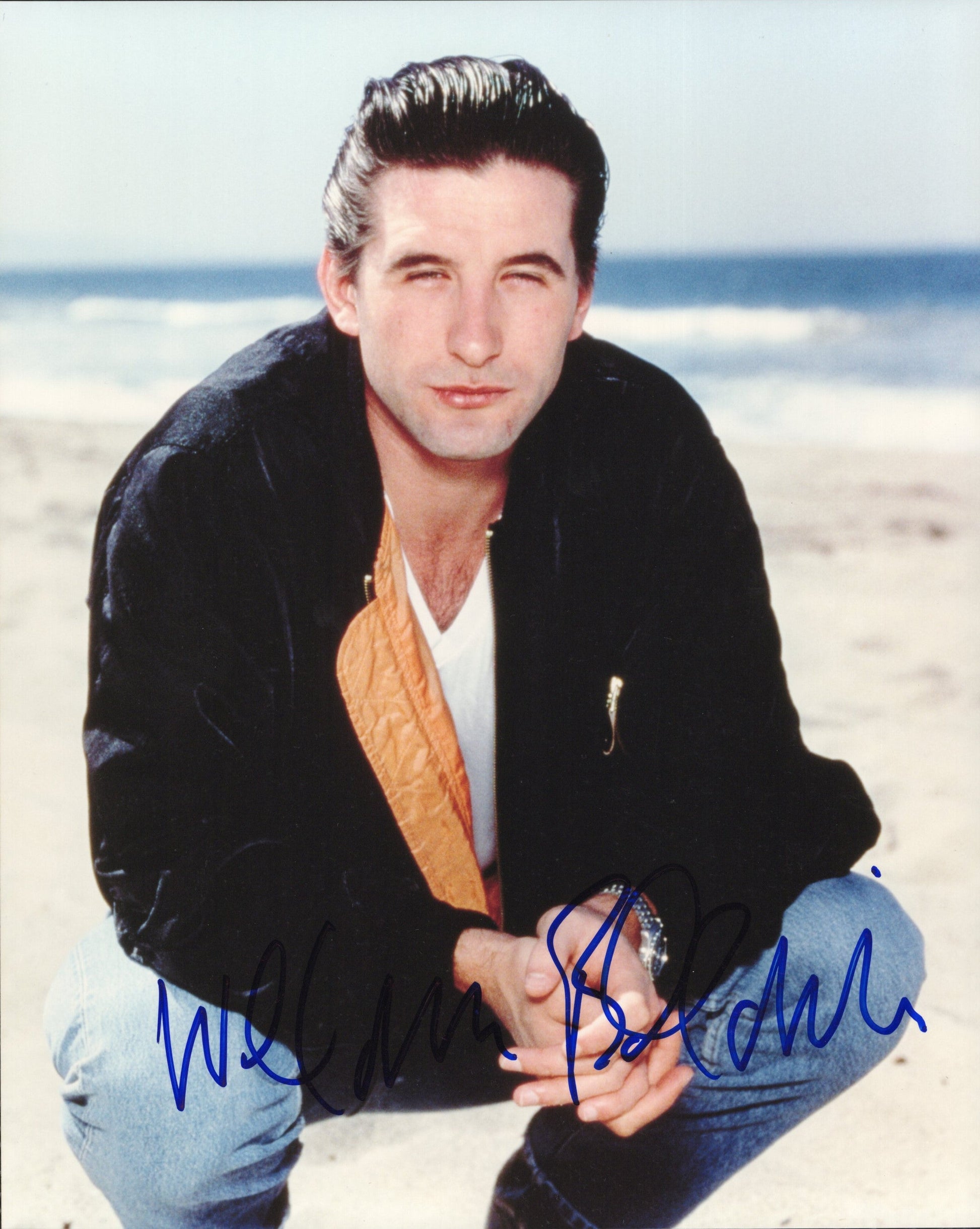 William Baldwin Signed Photo 8x10 Beach PSA Letter Certified Authentic