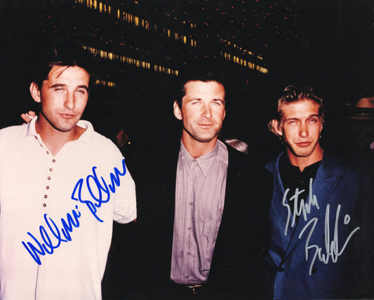 William Baldwin and Stephen Baldwin Signed Photo 8x10 Two Signatures, William Baldwin Autograph and Stephen Baldwin Autograph with Brother Alec Baldwin, PSA Letter Certified Authentic
