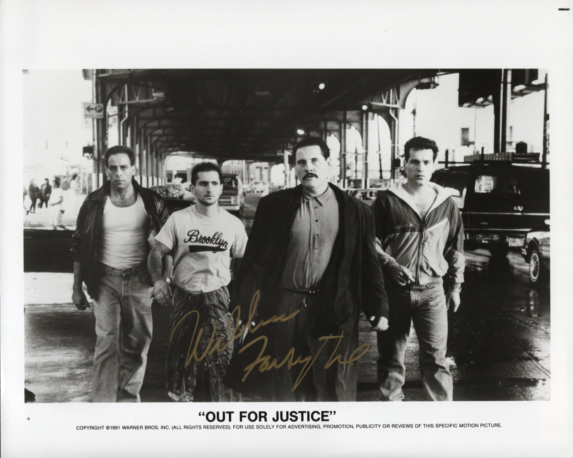 William Forsythe in Out For Justice Signed Photo 8x10 Movie Promo, PSA Letter Certified Authentic