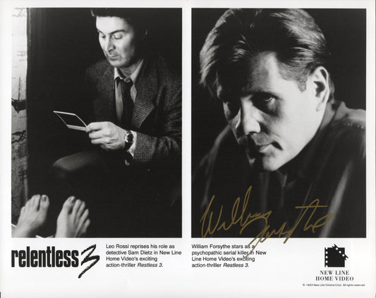 William Forsythe in Relentless 3 Signed Photo B&W 8x10 Movie Promo, PSA Letter Certified Authentic