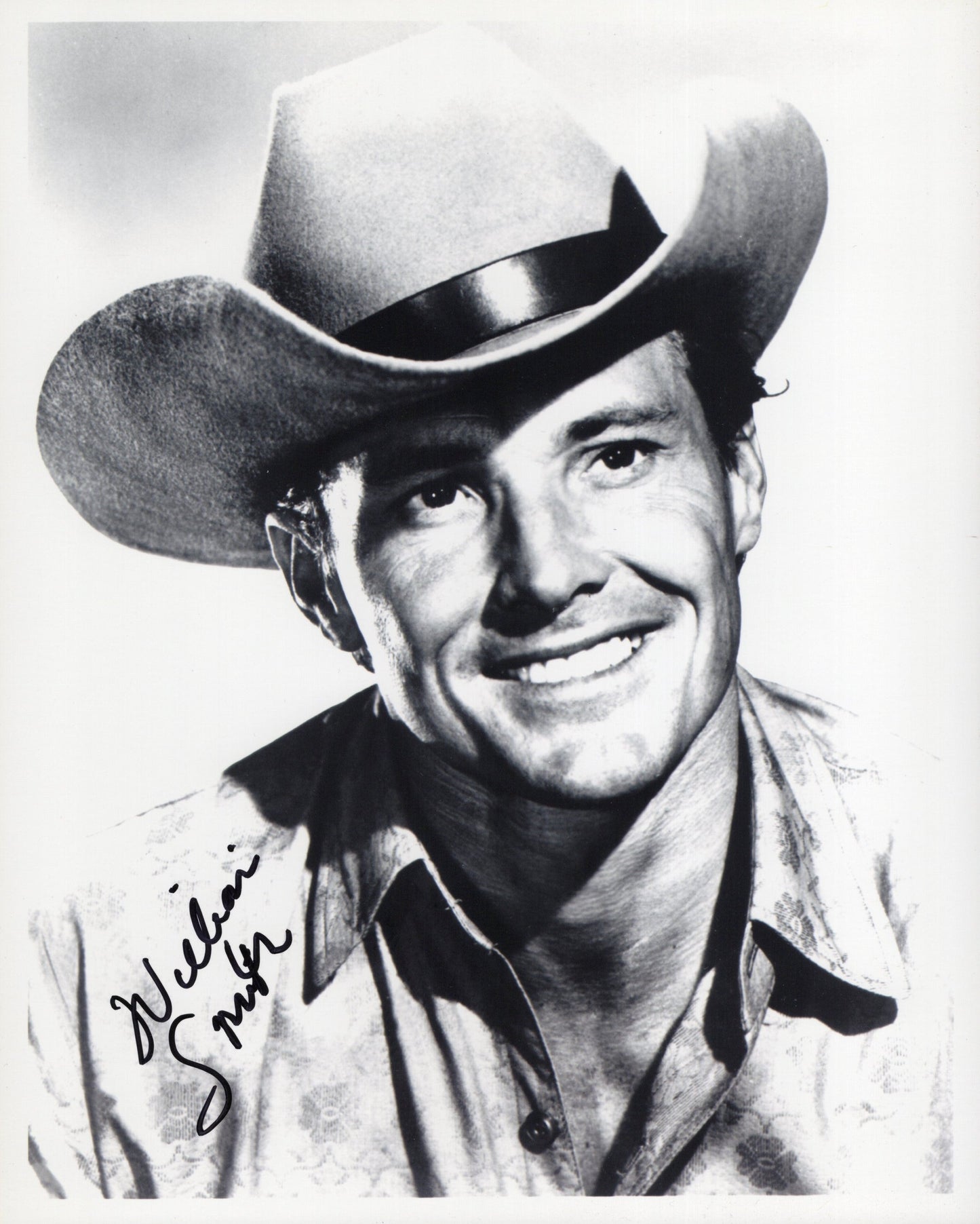 William Smith Signed Photo 8x10, William Smith Autograph in Early Western Themed Costume