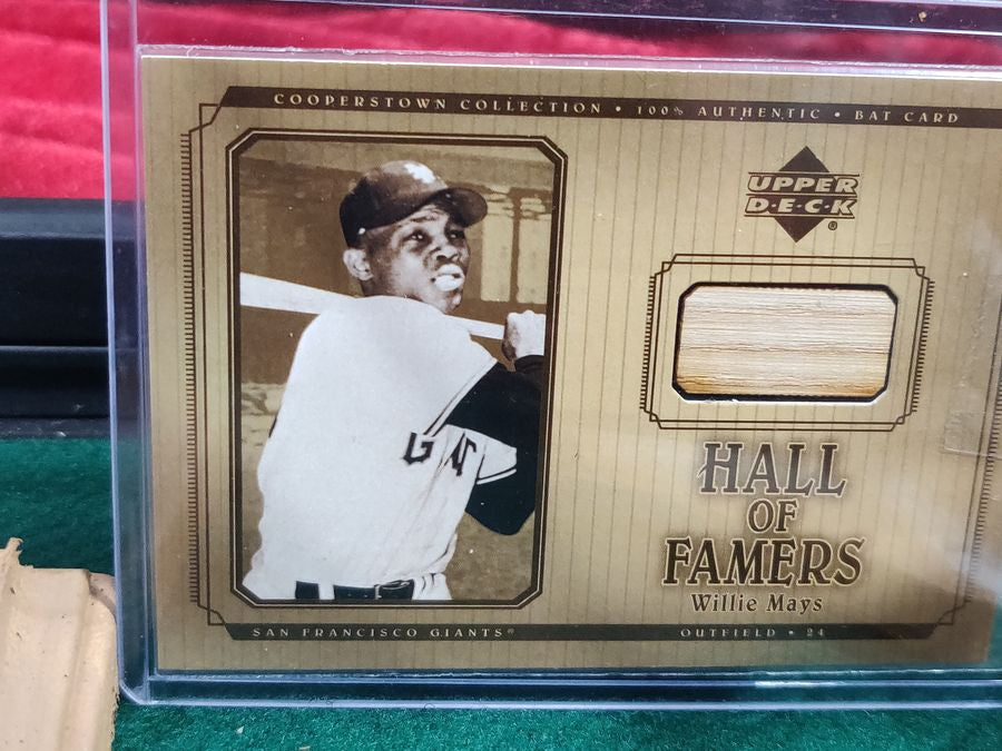 Willie Mays Shadowbox w/ Signed Baseball, Card, and Figure