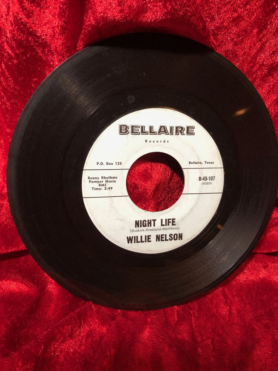 Willie Nelson- Night Life Single- Bellaire Records