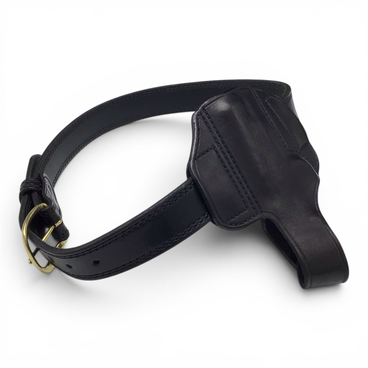 Wilson Combat Black Leather Gun Belt Size 36 w/ RH OWB Holster