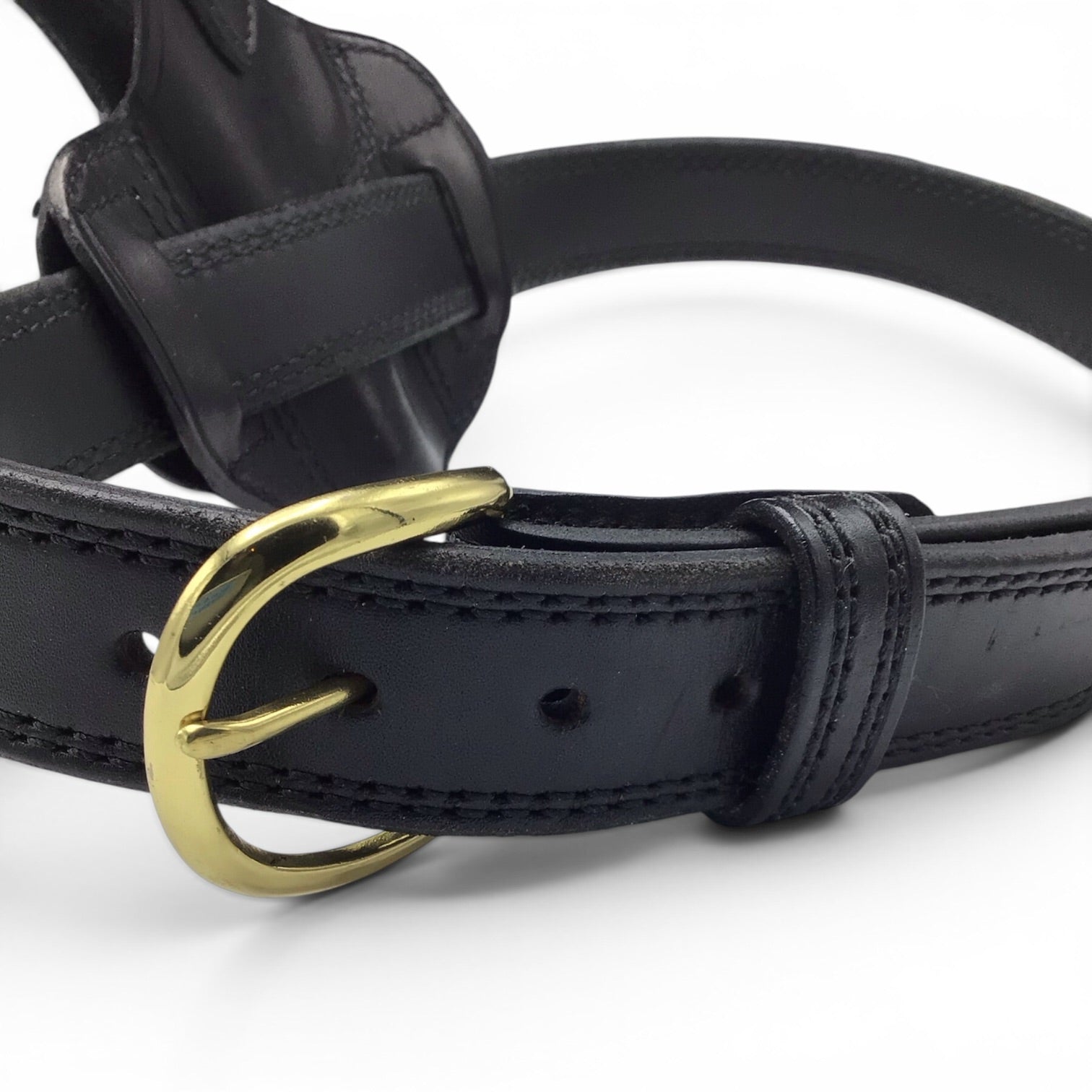 Wilson Combat Black Leather Gun Belt Size 36 w/ RH OWB Holster