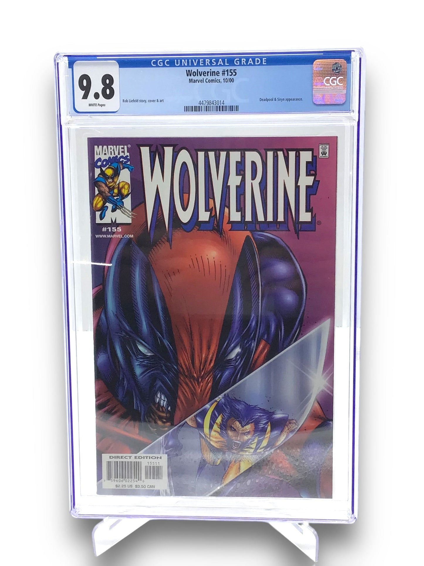 Wolverine #155 (2000) - CGC 9.8 - Featuring Deadpool & Siryn!